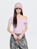 Women's Basic Off Shoulder T-Shirts