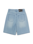 Women's Basic Small Logo Summer Tencel 9in Denim Shorts