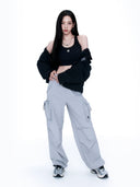 Gorpcore Light Weight String Cargo Wide Pants