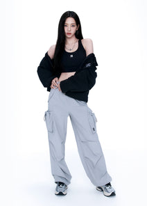 Gorpcore Light Weight String Cargo Wide Pants
