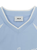 Sportive Varsity Woven Mesh Blocking T-shirt