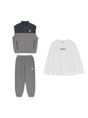 Basic Outdoor Waffle Vest Long Slv 3 Set