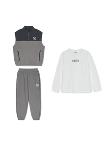 Basic Outdoor Waffle Vest Long Slv 3 Set