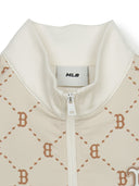Dia Monogram Blocking Half Zip Sweatshirt
