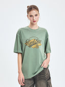Varsity Vintage Washing Graphic Mega Over Fit T-shirt