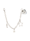 Heart Star Point Ring Chain Keyring