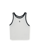 Women's Basic Ringer Crop Sleeveless T-shirt