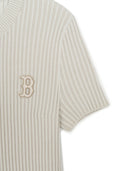 Women's Basic Street Ribbed Short Sleeve Knit Pullover