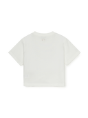Women's Denimlike Lettering Big Lux Crop T-shirt