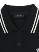 Women's Basic Crop Polo T-shirt