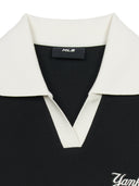 Women's Basic Open Collar Slim Fit Pk Ops