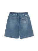 BASIC JERSEY DENIM DOUBLE KNEE SHORTS