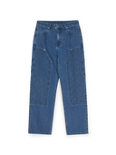 Men's Dia Monogram Embo Patched Semi Wide Carpenter Denim Pants