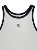 Women's Basic Ringer Crop Sleeveless T-shirt