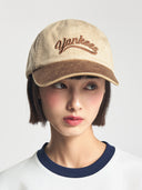 Varsity Vintage Cursive Color Block Unstructured Ball Cap