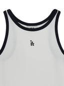 Women's Basic Ringer Crop Sleeveless T-shirt
