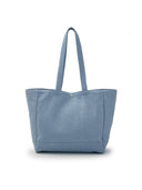 Vintage Lettering Denim Shopper Bag
