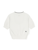 Women's Basic Coopers Crop Short Sleeve Knit Pullover