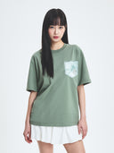 Denimlike Monotive Poket Over Fit T-shirt