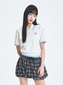 Women's Basic Crop Polo T-shirt