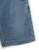 BASIC JERSEY DENIM DOUBLE KNEE SHORTS
