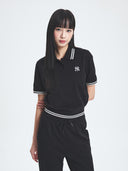 Women's Basic Crop Polo T-shirt