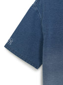 Basic Small Logo Stretched Denim Polo Shirt