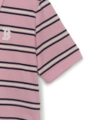 Women's Varsity Stripe Crop Polo T-shirt