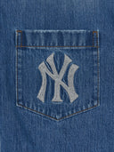 Basic Damaged Mega Logo Denim Shirts