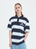 Varsity Stripe Over Fit Polo T-shirt