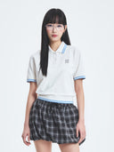 Women's Basic Crop Polo T-shirt