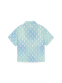 Aurora Monogram Short-slv Woven Shirt