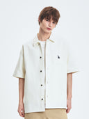 Varsity Logo Short Sleeve Denim Shirts