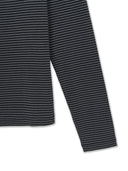 Women's Stripe Stud Point Off Shoulder Long Sleeve T-shirts