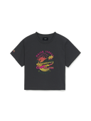 Women's Summer Vintage Washing Graphics Crop T-shirt