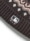 NORDIC PATTERN POMPOM BEANIE