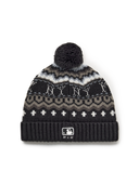 NORDIC PATTERN POMPOM BEANIE