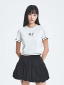 Women's Basic Coopers Logo Slim Crop T-shrts