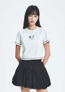 Women's Basic Coopers Logo Slim Crop T-shrts