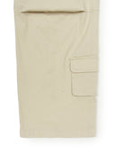 Woman Vintage Cotton Multi Cargo Semi-wide Pants