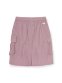Gorpcore Glossy Nylon Puckering Cargo Midi Skirt