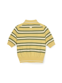 Women's Varsity Stripe Half-zip Crop Short Sleeve Knit Pullover