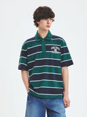 Varsity Stripe Over Fit Polo T-shirt