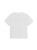 Women's Leopard Heart Lettering Slim Semi Crop T-Shirts