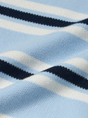 Women's Varsity Stripe Half-zip Crop Short Sleeve Knit Pullover