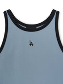 Women's Basic Ringer Crop Sleeveless T-shirt