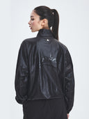 Women's Sportive Varsity Glossy Windbreaker