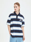 Varsity Stripe Over Fit Polo T-shirt
