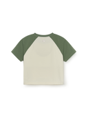 Women's Varsity Washing Vintage Raglan Crop T-shirt