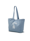 Vintage Lettering Denim Shopper Bag